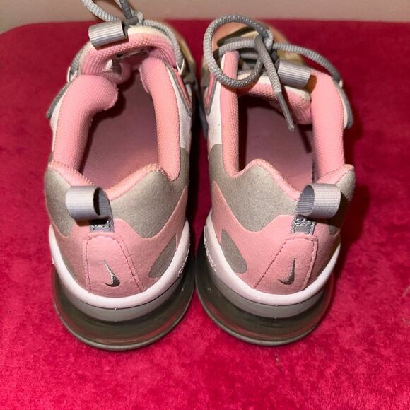 Nike Air Max 270 React (GS) White/Pink & Grey - Picture 7 of 9